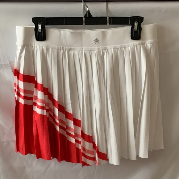 ATHLETA Match Point Pleated Colorblock Skort in White/Red Sz LARGE - Picture 6 of 8